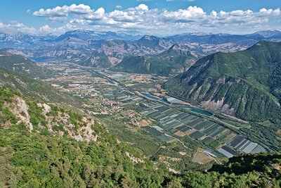 Vallée de la Durance depuis la montagne Saint-Maurice